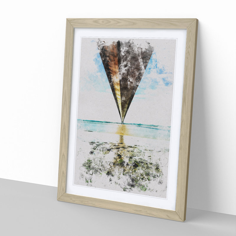 Humber Bridge - Picture Frame Painting, 48cm H x 36cm W x 2cm D, Oak
