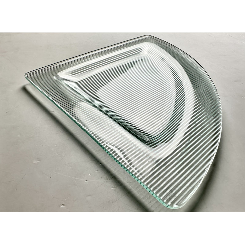 Triangle Glass Corner Shelf with Adjustable Shelves, 7" W x 7" D