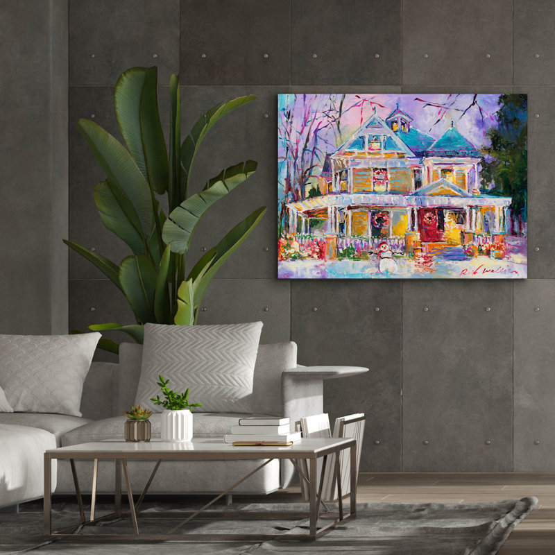 «Christmas House» par Richard Wallich, H 40 po x l 54 po