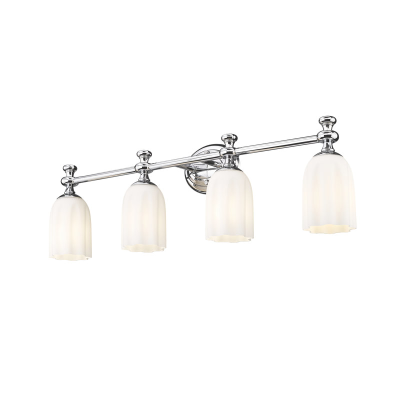 Ensemble de meuble-lavabo 4 lumières Amrutha, Chrome