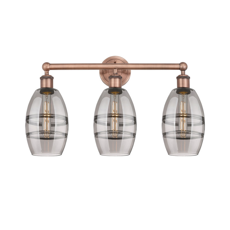Kusham 3 - Light Dimmable Vanity Light, Light Smoke, Antique Copper