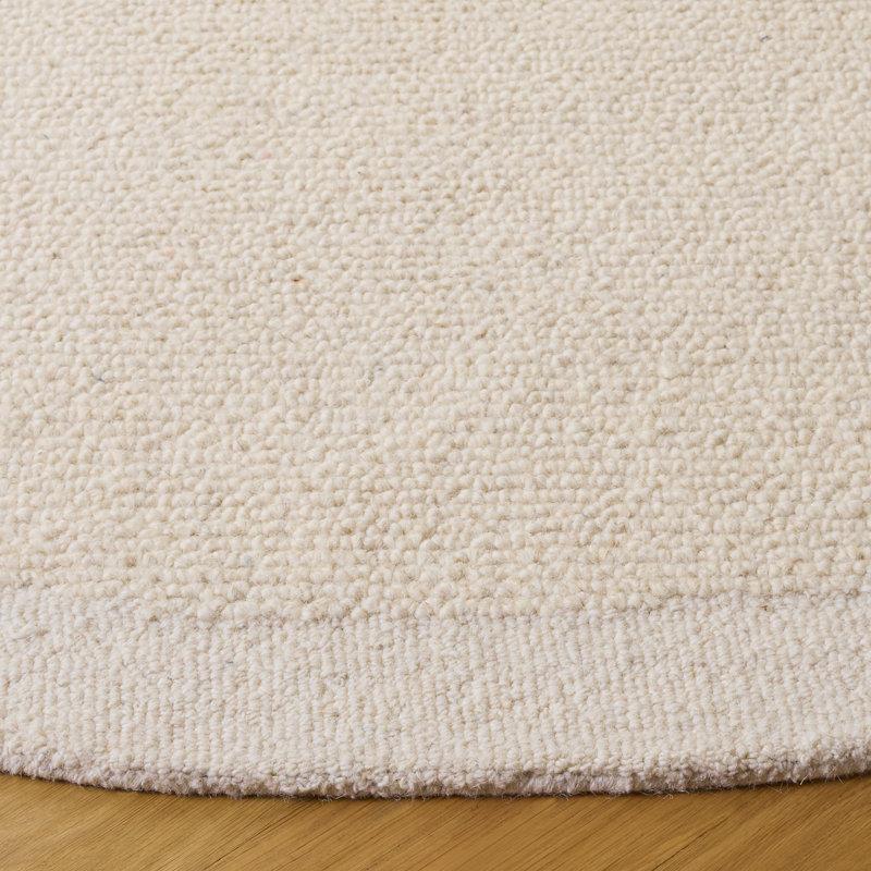 Novelty Hand Tufted Wool Solid Color Indoor Rug, Round 3'