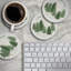 Ensemble de 4 sous-verres ronds Winter Stonelands