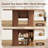70in Dining Table for 4-8, Expandable Dining Leisure Table with Storage Shelves, 1.38" Thick Top, Scratch-Resistant, Natural Wood Finish, Multi-Use for Dining Room Kitchen Office, Walnut Finish-1908258944