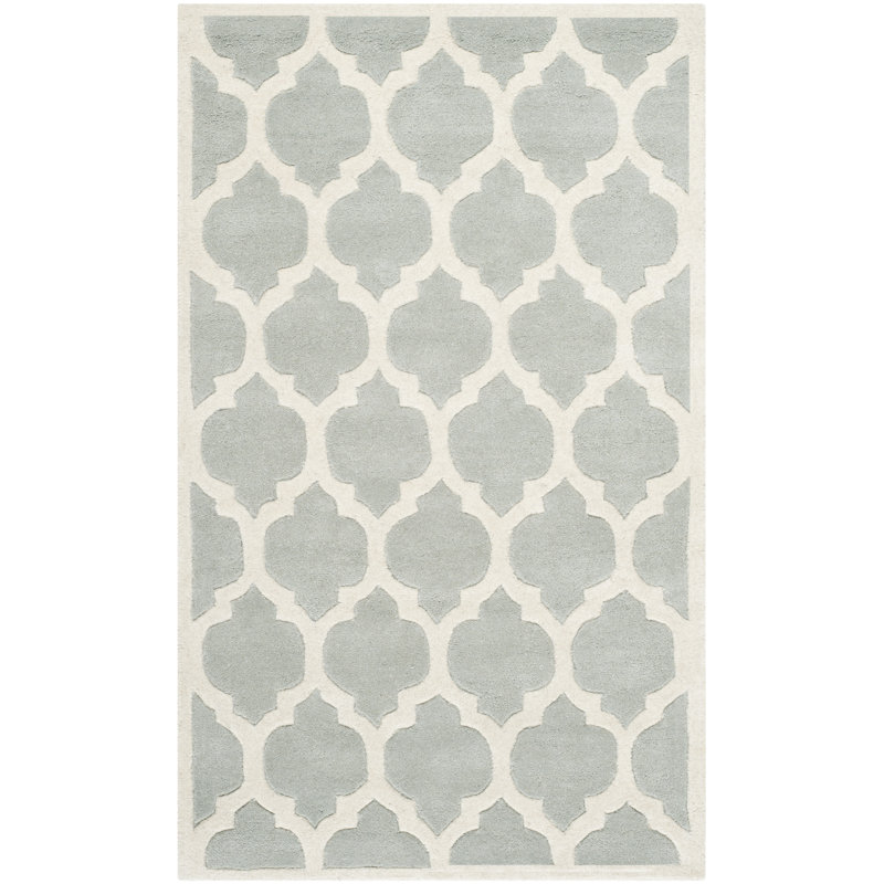 Carolene Hand Tufted Wool Geometric Rug, Rectangle 2' x 3'