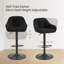 Akber Swivel Upholstered and Chenille Adjustable Height Bar Stool with Steel Frame-1328323502