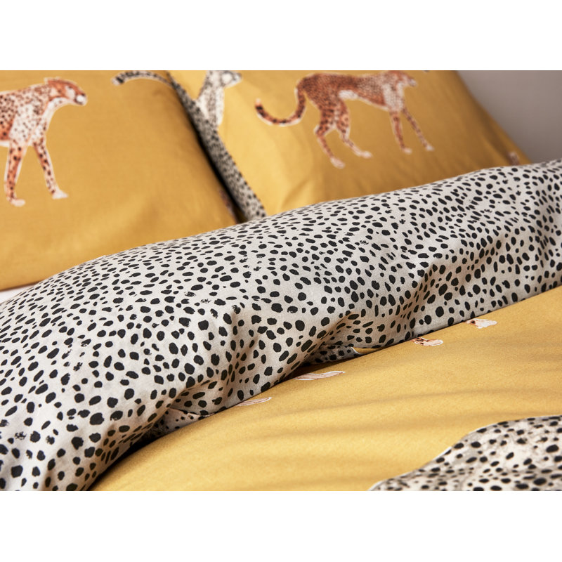 Cheetah Duvet Cover Set, Double Duvet Cover + 2 Pillowcases