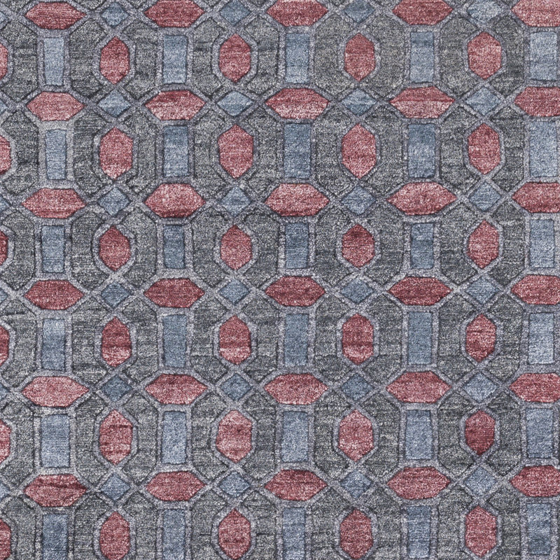 Hastyar Viscose Geometric Indoor Rug, Rectangle 2' x 3'
