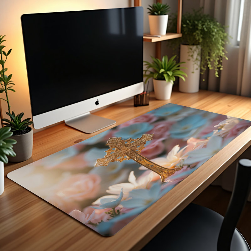Polyester Desk Pad, 31.5x15.5