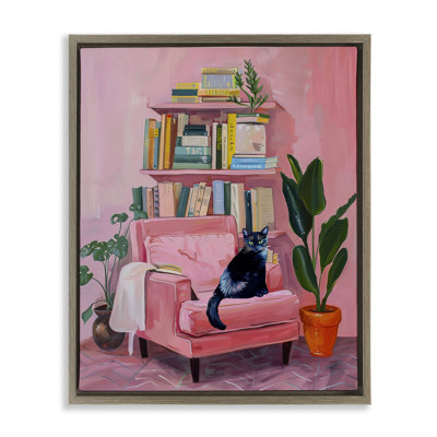 Calm & Cozy Pink Interior Floating Frame, design by Lil' Rue