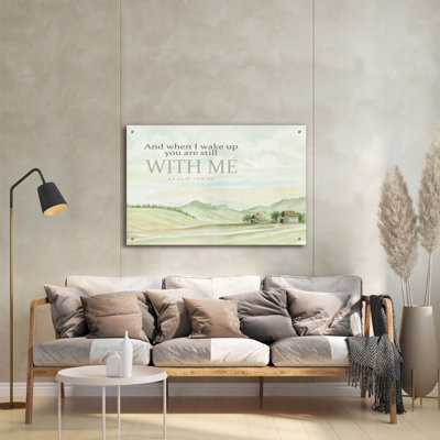 «With Me» par Cindy Jacobs, art mural en verre acrylique, 36 po x 24 po