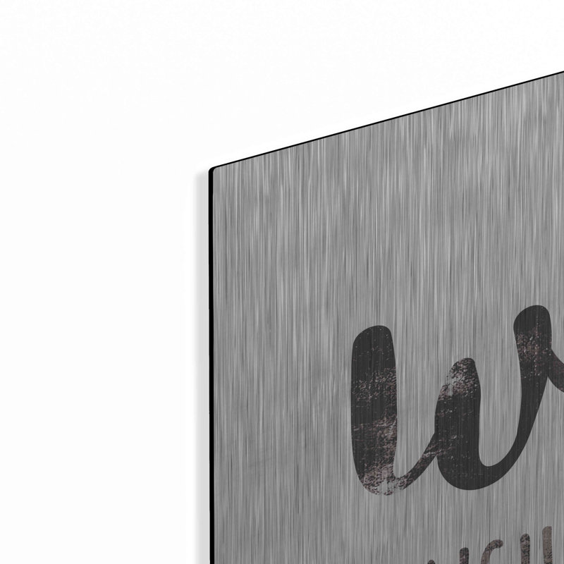 «Wash - Brush - Floss - Flush Sign» par Marla Rae, art mural en métal, H 24 po x l 36 po