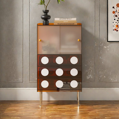 Modern minimalist acrylic accent cabinet