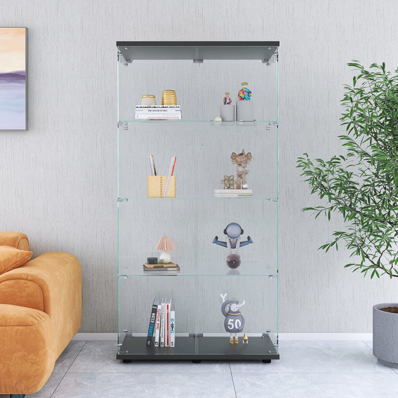 Vitrine à deux portes avec 4 portes vitrées