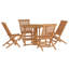 Jamarquez 4 - Person Teak Wood Patio Dining Set with Round Table