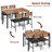 5-Piece Dining Table Set For 4, Kitchen Table With 4 Pu Upholstered Dining Chairs-677427361