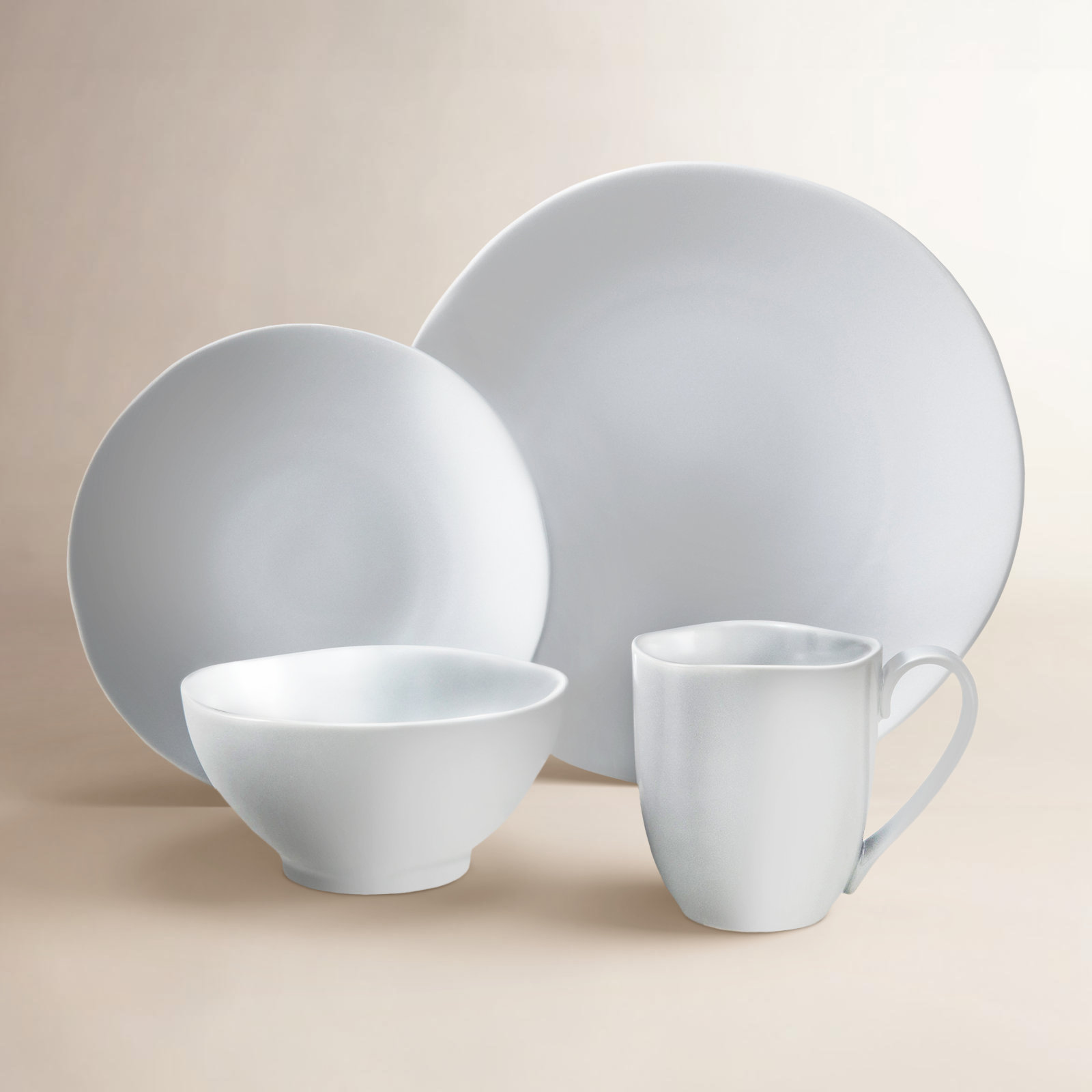 Heirloom Dinnerware Set - Service for 4, Smoke Gray