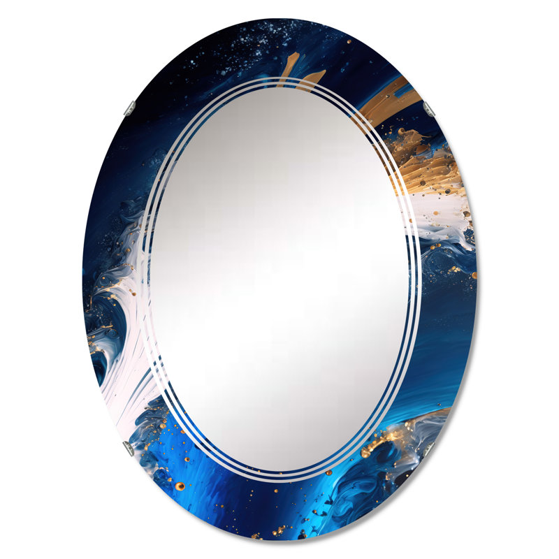 Miroir mural en spirale Quintica Ice Paint Splash III, 30 po x 20 po