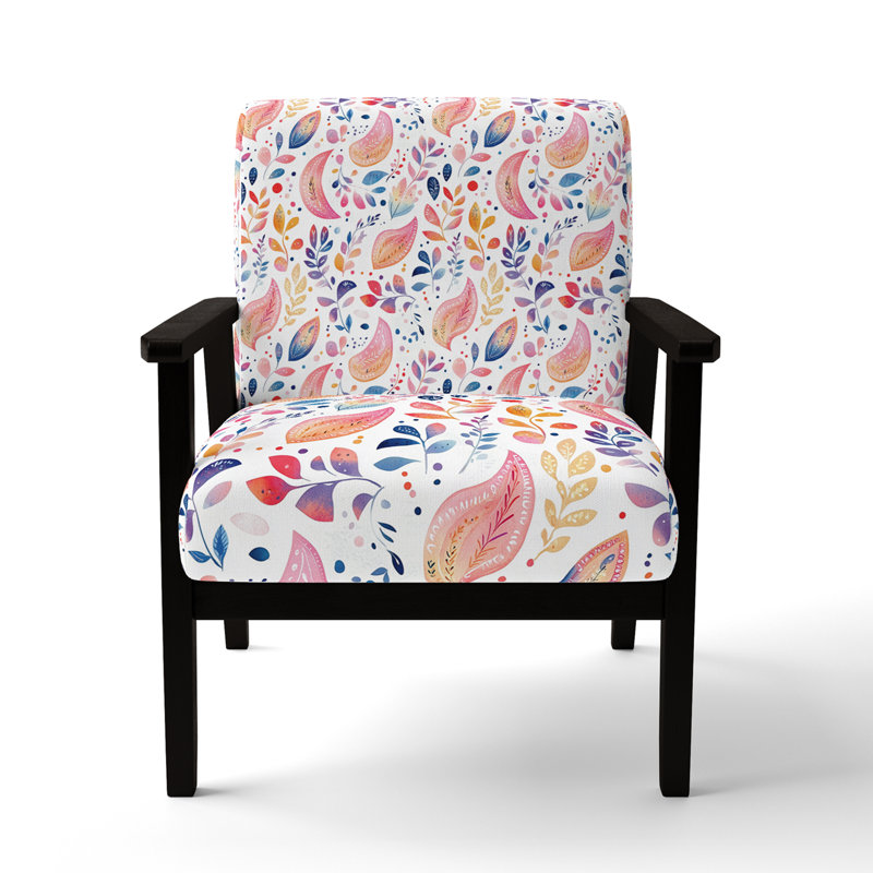 Fauteuil d'appoint French Country, Accoudoirs carrés noirs