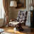 Adjustable solid wood swivel chair