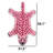 Bubblegum Pink Leopard Abstract Shaped Accent Rug