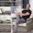 2 Piece Swivel Rocker Patio Chairs In Gray/beige With 5-inch , , 360 Motion, Ergonomic Cushion, High Back For Relaxation Gray/beige, Weather-, Swivel, High Design