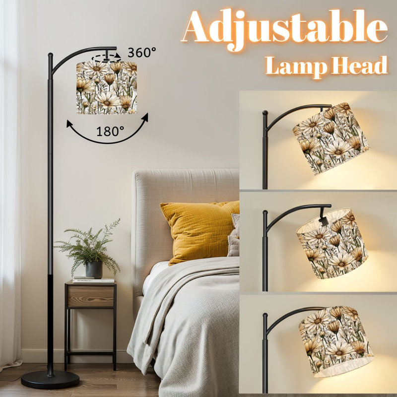 Lampe sur pied arc rétro Wildflower