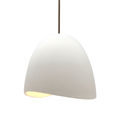 Radiance - luminaire suspendu 1 lumière Brisa - Bisque - bronze foncé - l 12,5 po x H 12,25 po - ampoule remplaçable - tige rigide