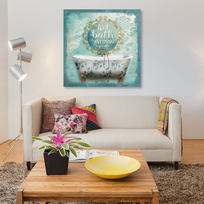 «Mirror Bath I», impression sur toile, H 12 po x l 12 po x P 0,75 po, Toile tendue, Pas de tapis
