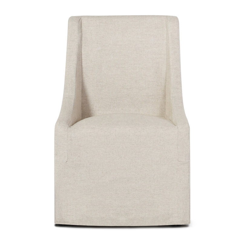 Warwick Upholstered Dining Chair, French Beige Basketweave