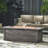 56" Outdoor 50,000 Btu Rectangular Concrete Propane Fire Pit, Wood Pattern,Tank Cover not Included-1691975277