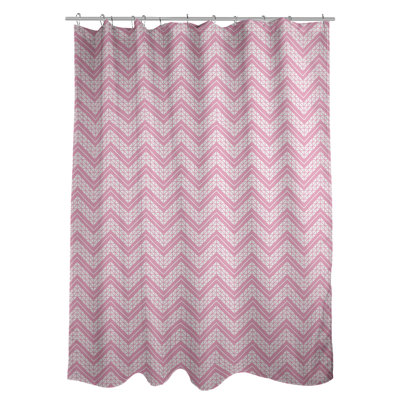 Rideau de douche simple à chevrons à la main classic