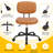 Small Office Computer Desk Chair With Wheels And Lumbar Support, Comfy Cute Armlees PU Leather Vanity Rolling Swuvel Task Chair No Arm For Adult, Student-188603698