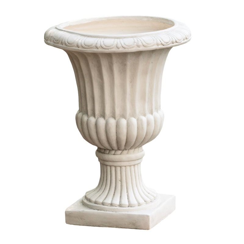 26" Antique White Urn - For All Types Of Indoor And Outdoor Settings 25.81" Planter In Ready For Any Space, White