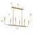 Reines 6-Light Brushed Gold Linear Chandelier-127380281