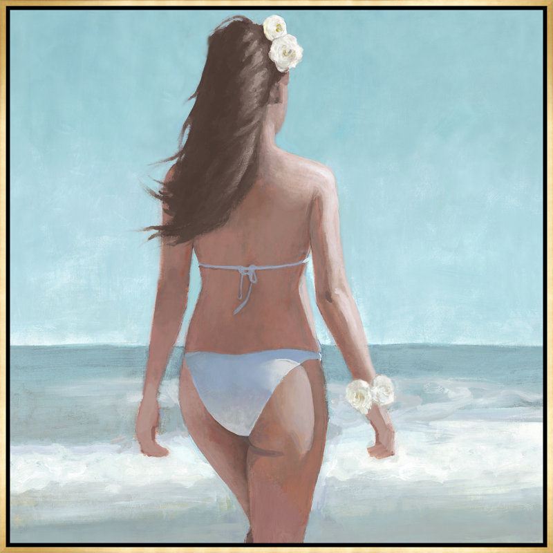 Rick Blue " Flowers In Her Hair " by Rick Blue Painting Print