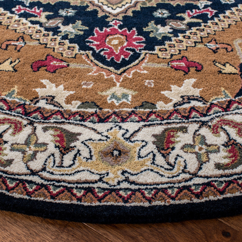 Tapis oriental en laine touffeté à la main Heritage, Rond 6 pi