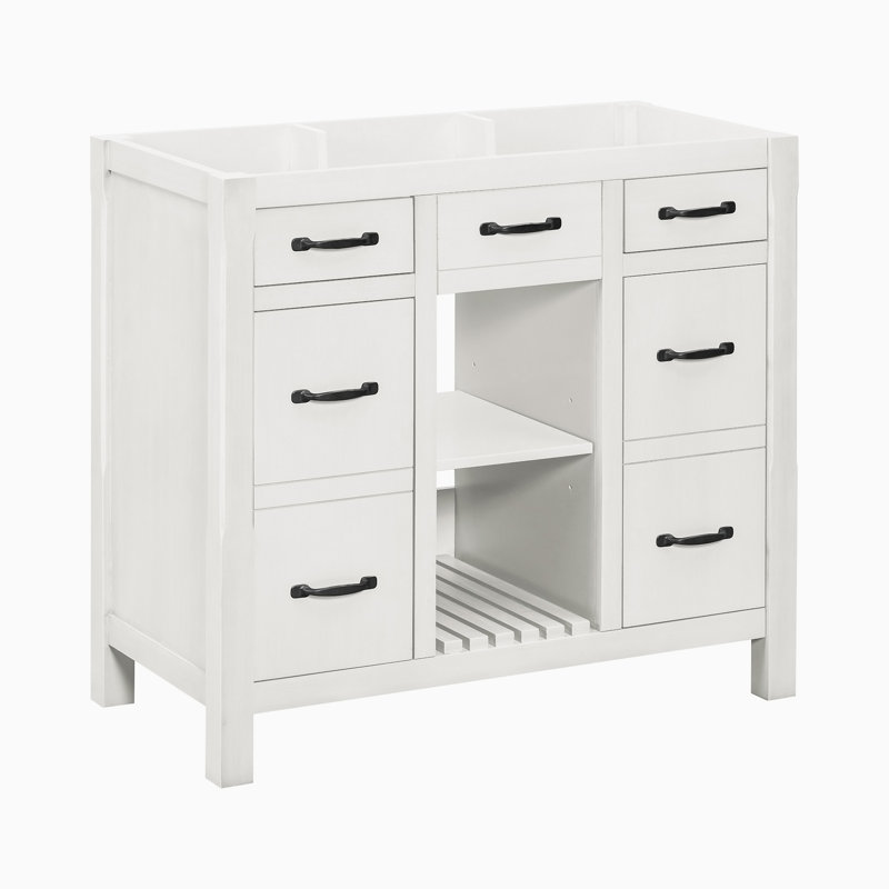 Base de meuble-lavabo simple 35,51 po seulement, Gris