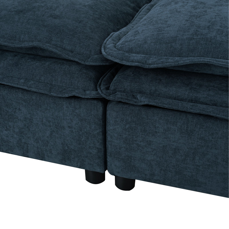 Ustyle 4 avec coussins à double couche et rangement pratique - espace pratique bleu foncé, Bleu très foncé