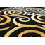 Tapis noir/beige zone Cossette