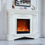 White Solid Wood Electric Fireplace-1024010414