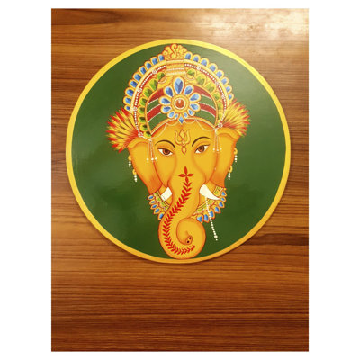 Ganesha, peinture murale sur bois MDF | Par Jagriti Bhardwaj