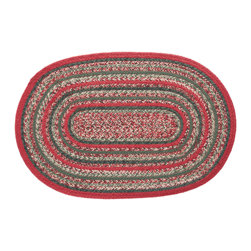 Geometric Indoor / Outdoor Rug, Oval 1'8" x 2'6"