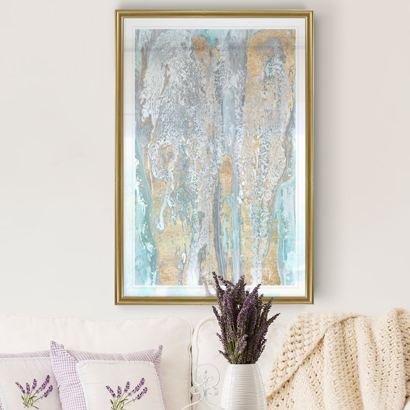 Fjords I - reproduction sur toile, H 30,5 po x l 42,5 po x P 1,5 po, Cadre doré