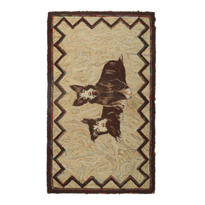 One-of-a-Kind 2'4X4' Hand Knotted Area Rug