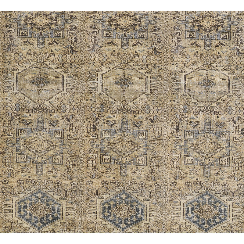 Bungalow Rose Campisi Traditional Oriental Polyester Blue Area Rug, Rectangle 5' x 7'6"