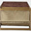 Table basse rétro avec porte-revues brun