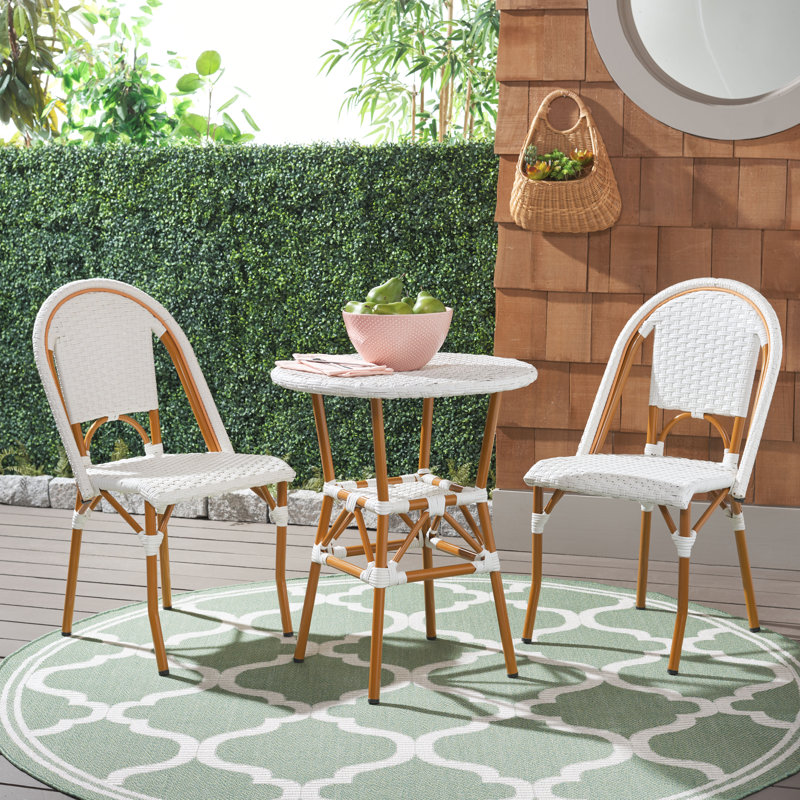Ensemble bistro 23,75 po Adreian, Blanc, Brun
