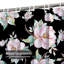 Rideau de douche à motif floral avec 12 crochets-677340900