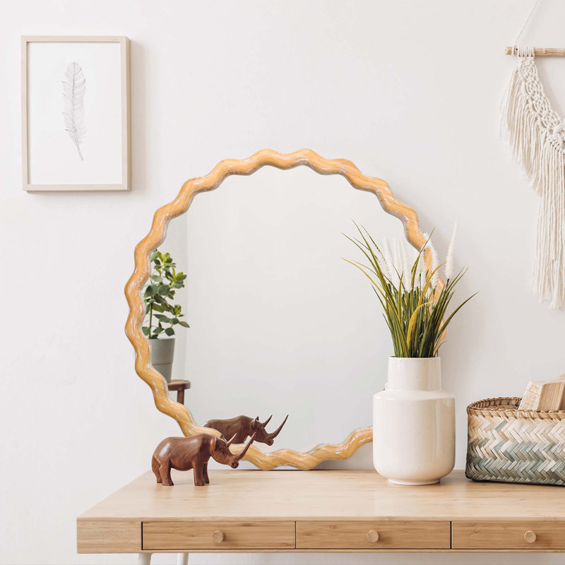 Miroir mural rond 27,5 pouces pour meuble-lavabo